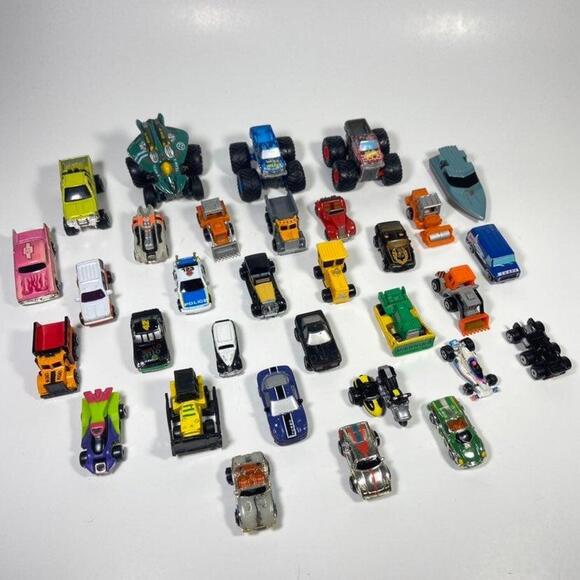 Vintage Mini Car Lot Of 32 - Micro Machines Hotwheels & More